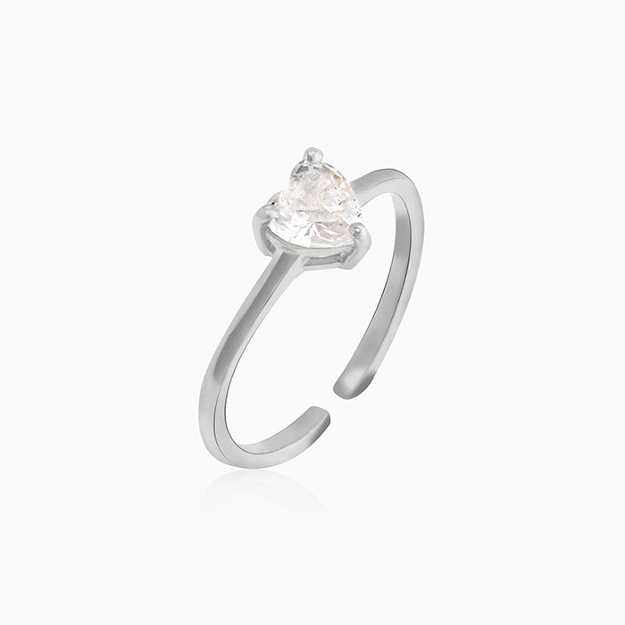 Silver Heart's Paradise Ring