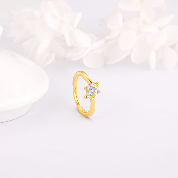 Golden Snowflake Ring