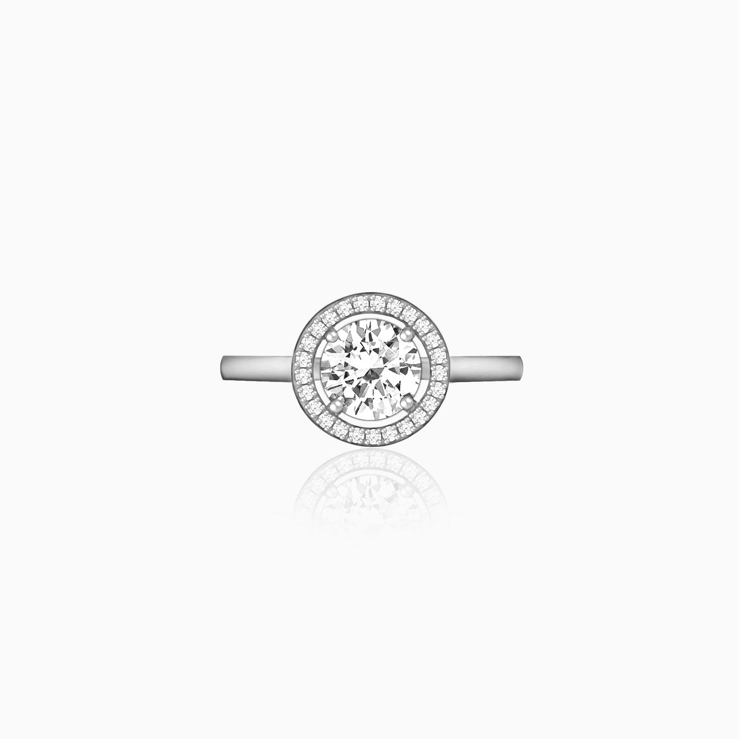 Silver Zircon Sunshine Ring