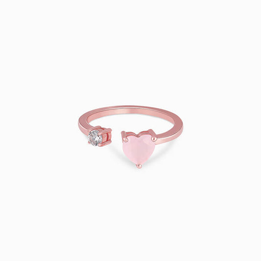 Rose Gold Heart Up My Sleeves Ring