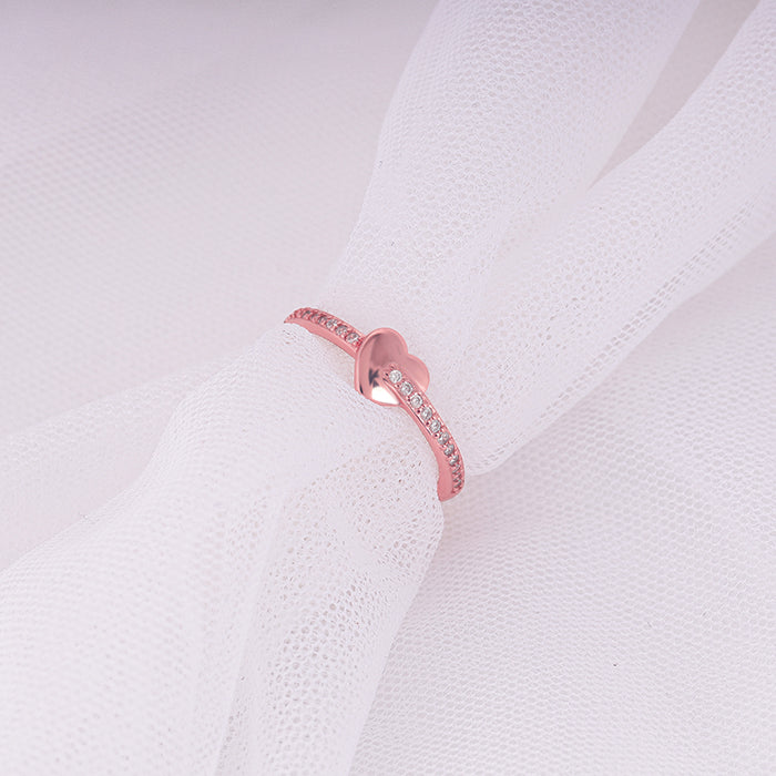 Rose Gold Happy Heart Ring