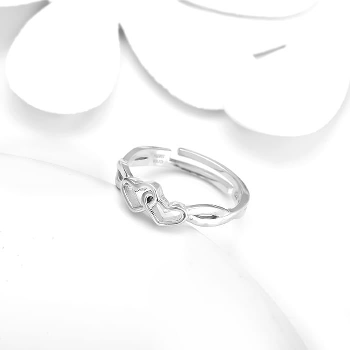 Silver Locked-in-Love Ring