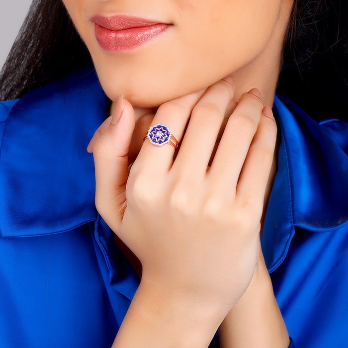 Rose Gold Taj Mosaic Ring