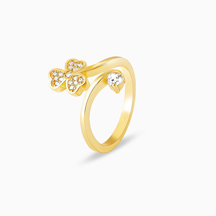 Golden Fresh Spring Blossom Ring