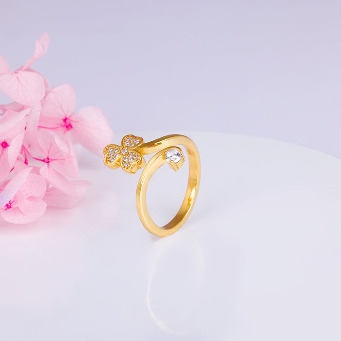 Golden Fresh Spring Blossom Ring