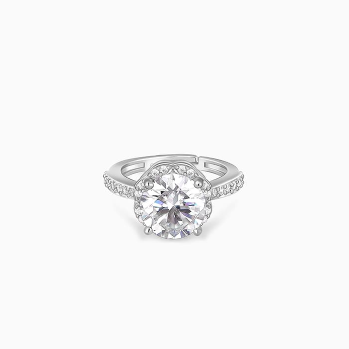 Silver Sunburst Daisy Ring