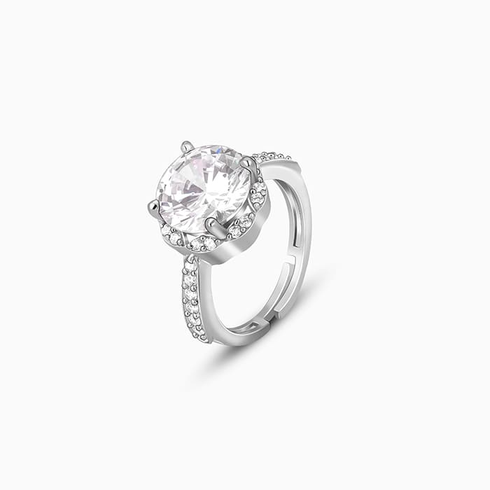 Silver Sunburst Daisy Ring