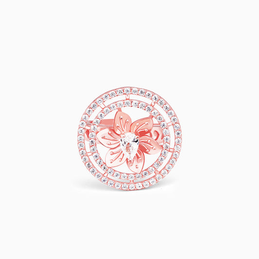 Rose Gold Concentric Circle Sunflower Ring