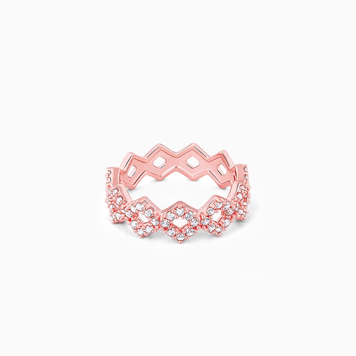 Rose Gold Woven Together Ring