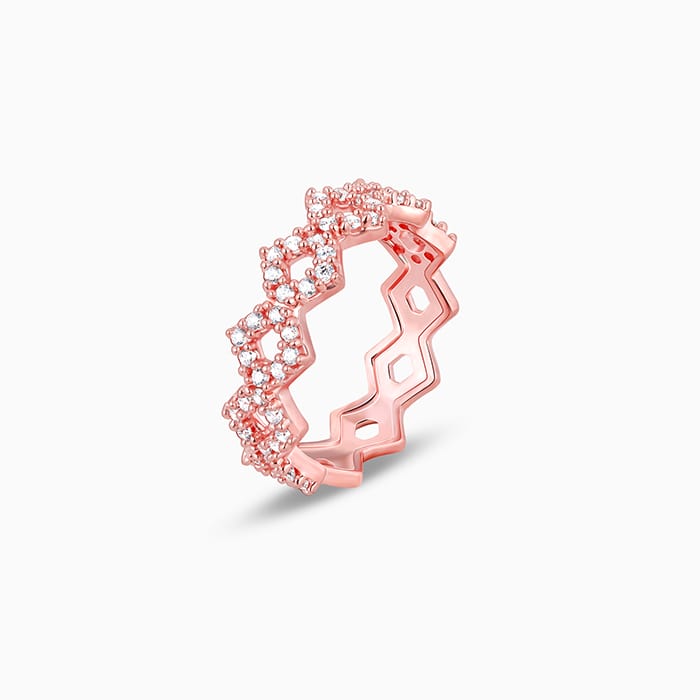 Rose Gold Woven Together Ring
