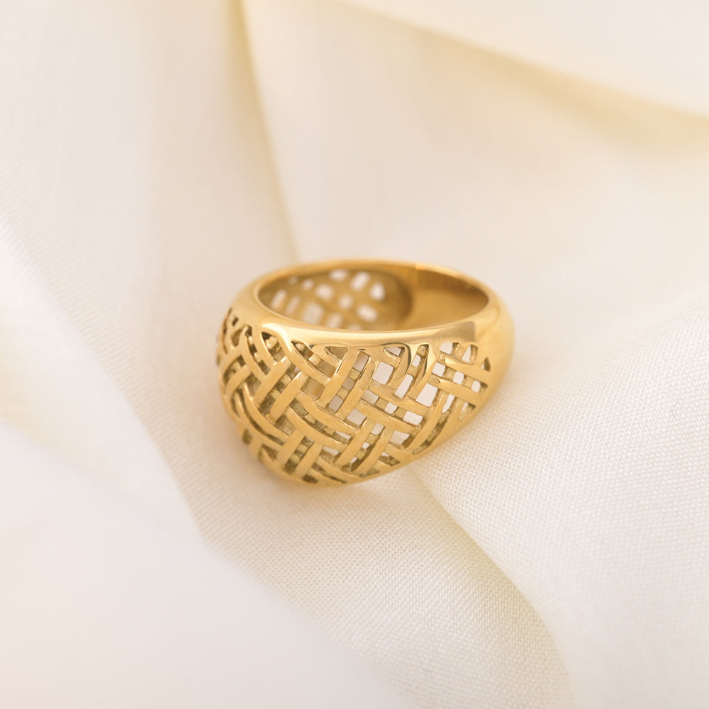 Bamboo Wave Ring