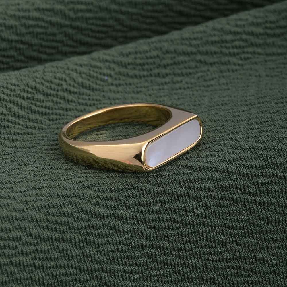 White Bar Ring