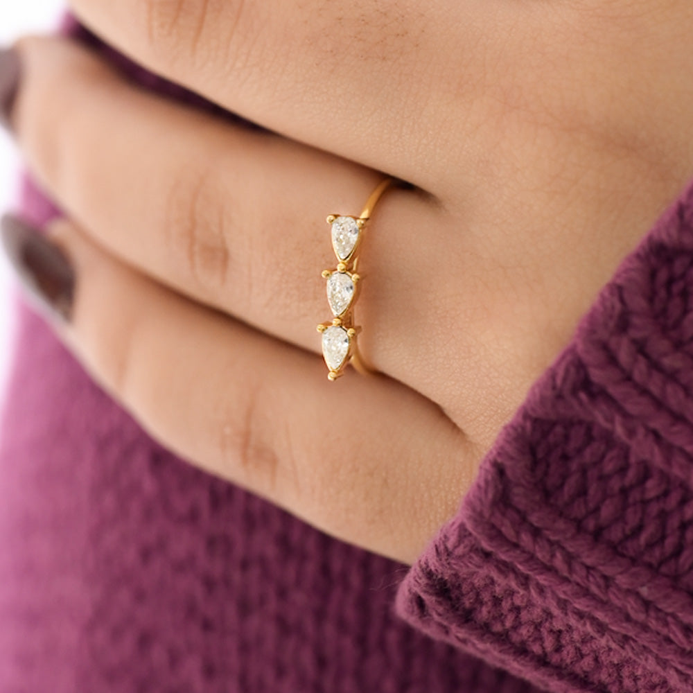 Triple Droplet Ring