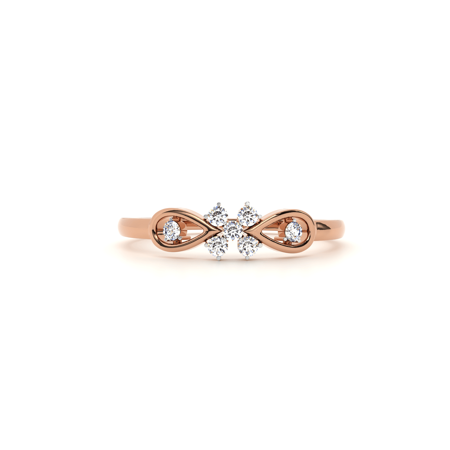 Twist of Elegance 9KT Gold Lab Grown Diamond Ring