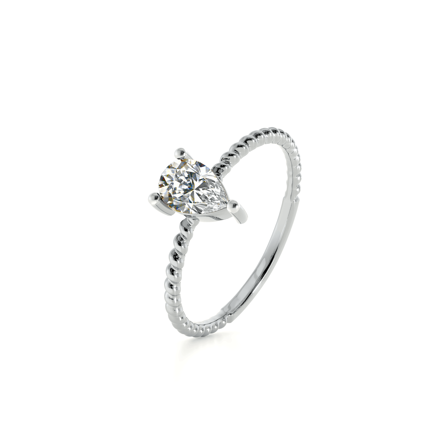 Twist Ray 9KT Gold Lab Grown Diamond Ring