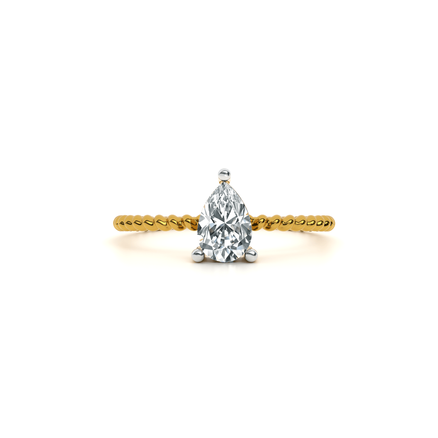 Twist Ray 9KT Gold Lab Grown Diamond Ring