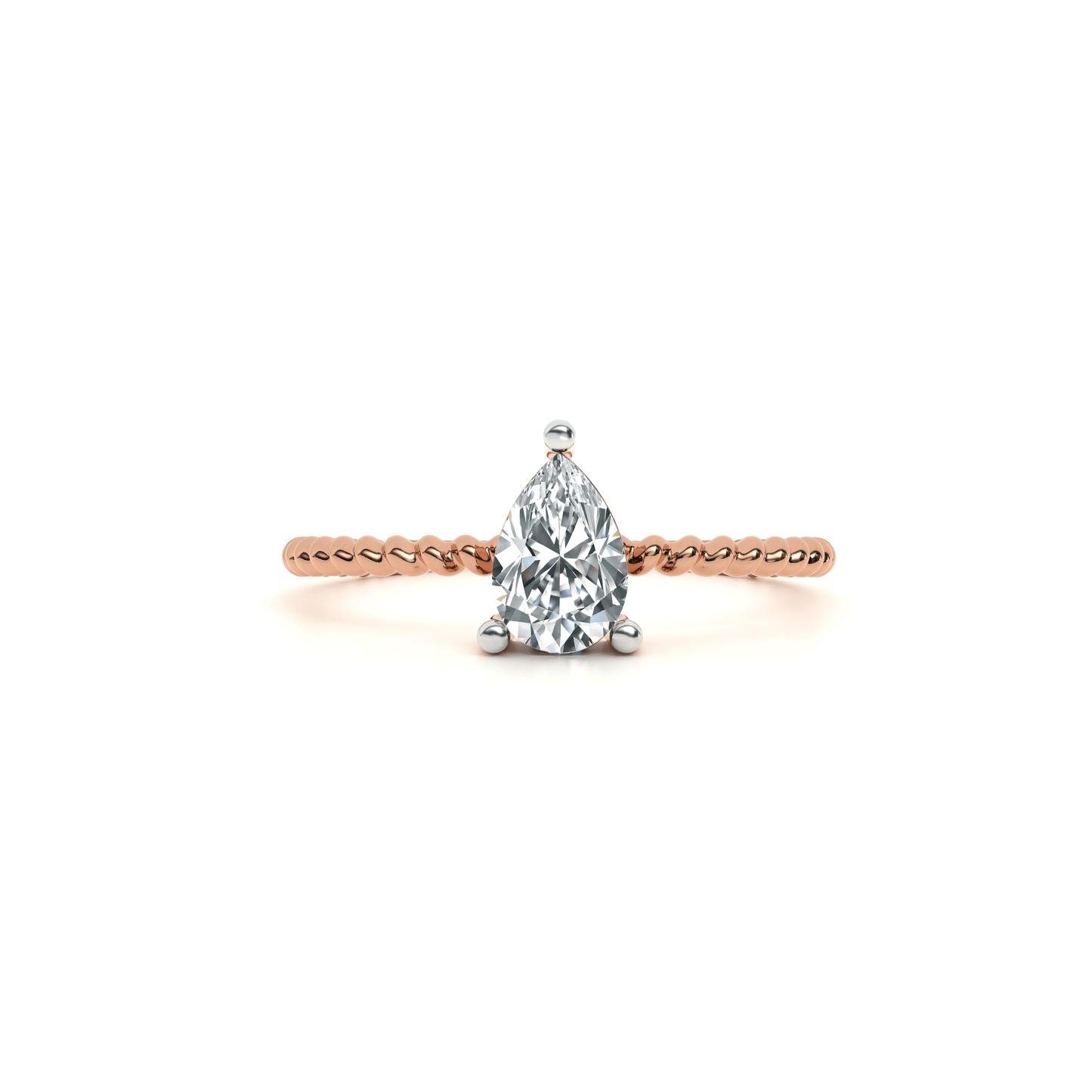 Twist Ray 9KT Gold Lab Grown Diamond Ring
