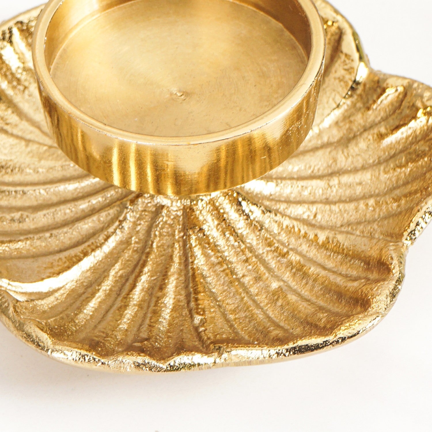 Radiant Bloom Aluminium Tealight Holder Set Of 2 In Festive Gift Box