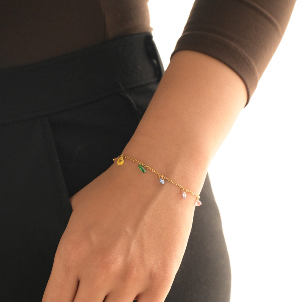 Rainbow Cascade Bracelet