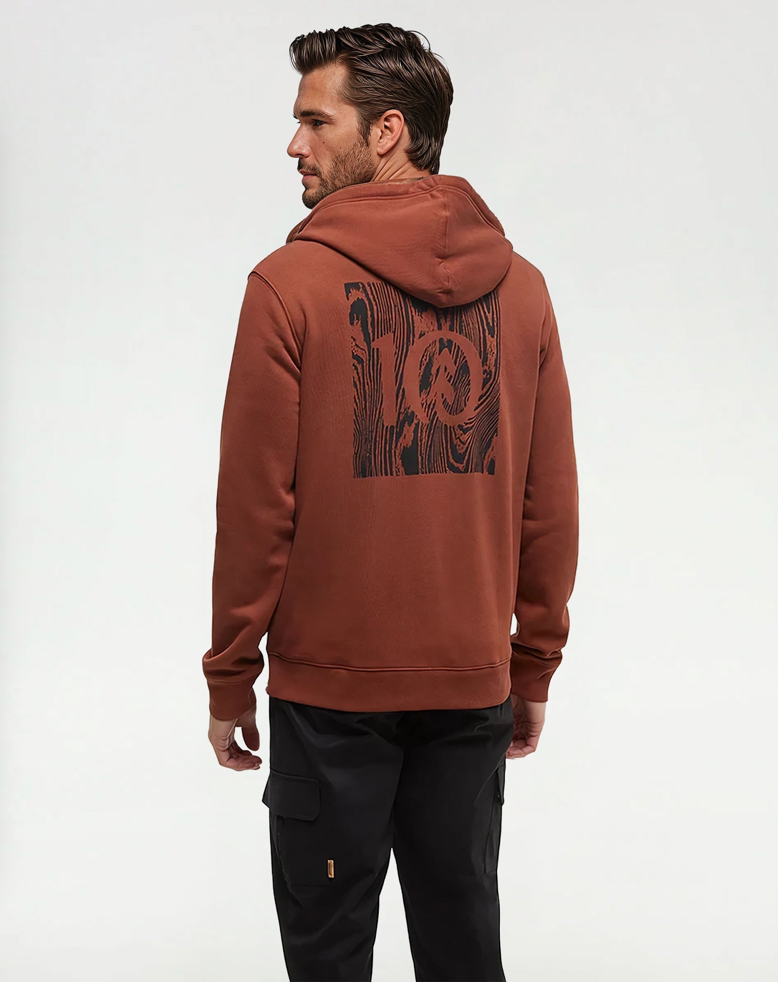 Woodblock Ten Zip Hoodie