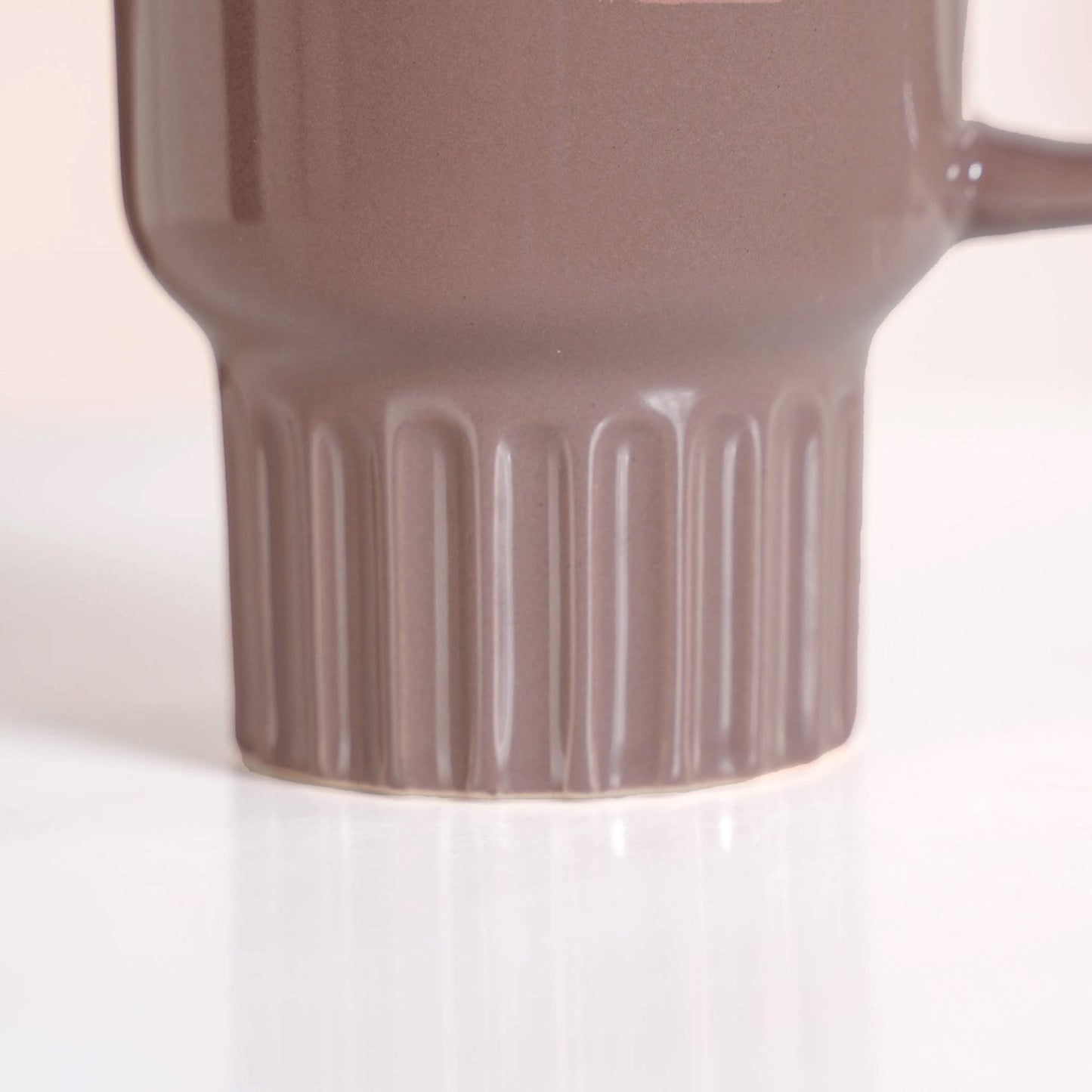 Ribelle Ceramic Stackable Mug Set Of 4 Taupe 270ml