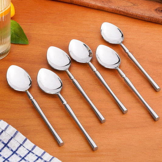 Minimalist Stainless Steel Spoon Set Of 6