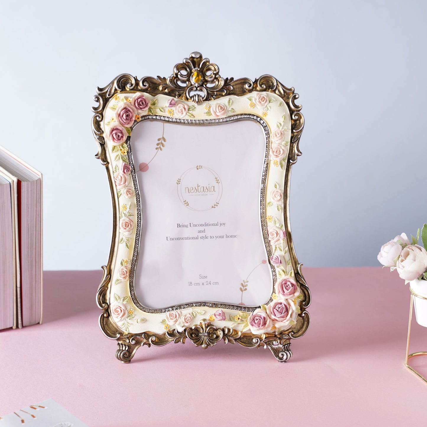 Floral Antique Photo Frame