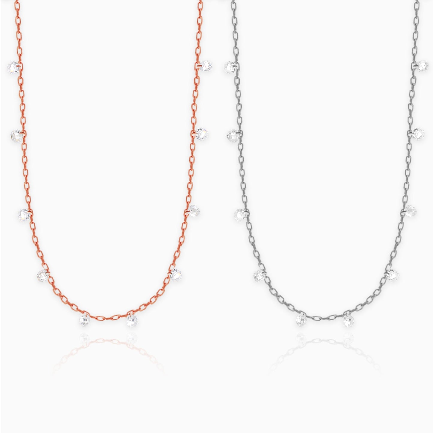 Silver and Rose Gold Regal Queen Duo