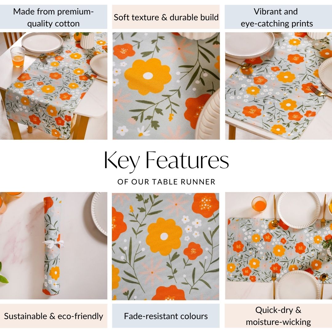 Arancia Luxe 8 Seater Table Runner 264x35cm