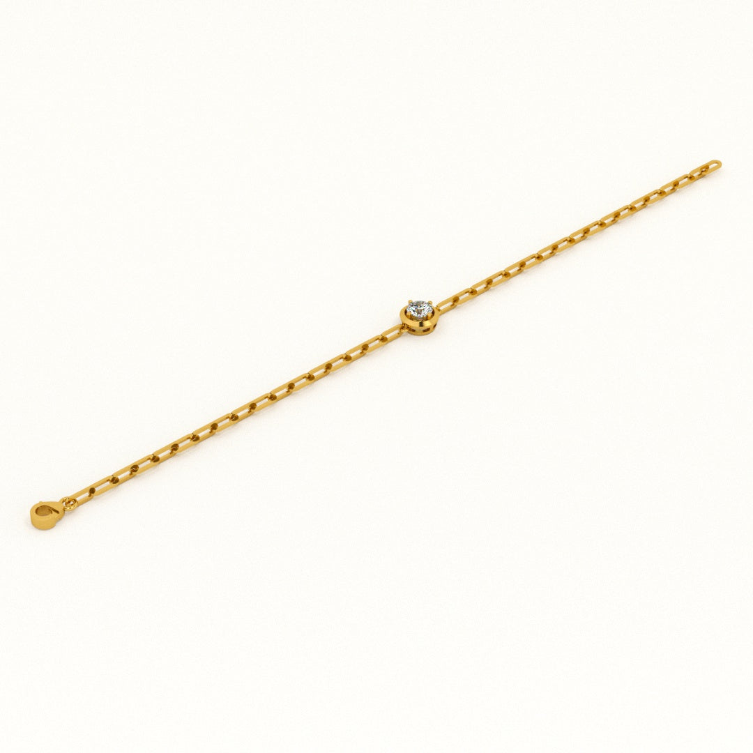 Orbit 9KT Gold Lab Grown Diamond Bracelet