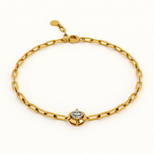 Orbit 9KT Gold Lab Grown Diamond Bracelet