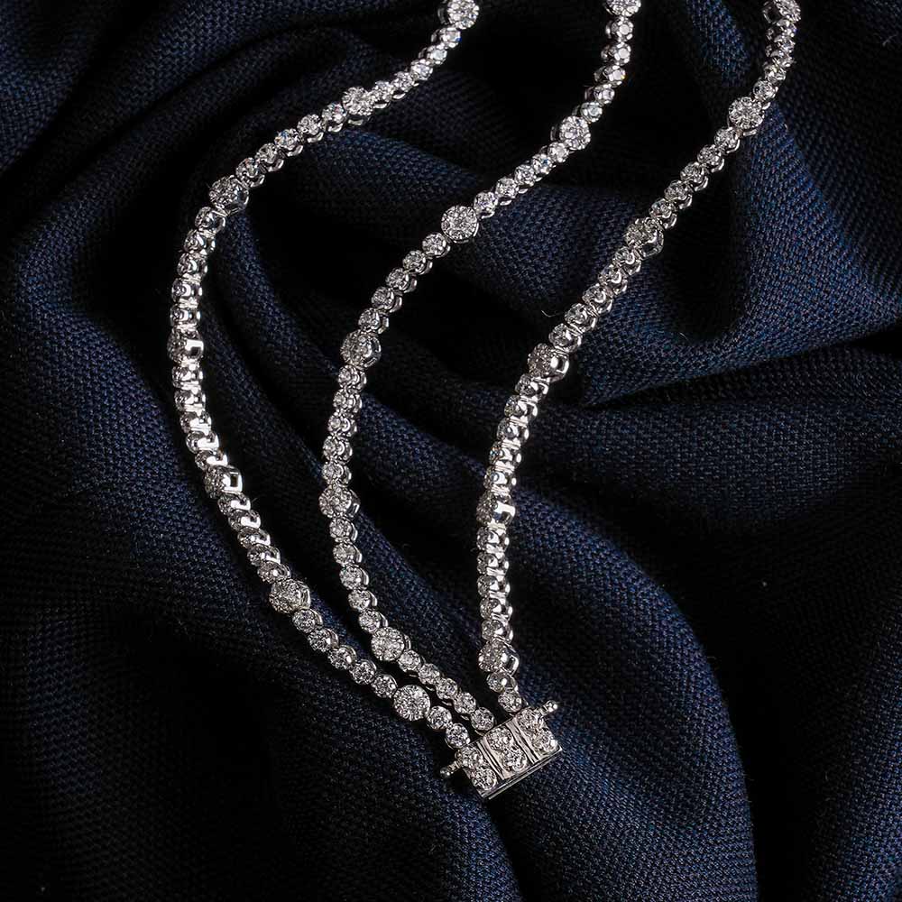 Triple Row Dazzle Tennis Bracelet