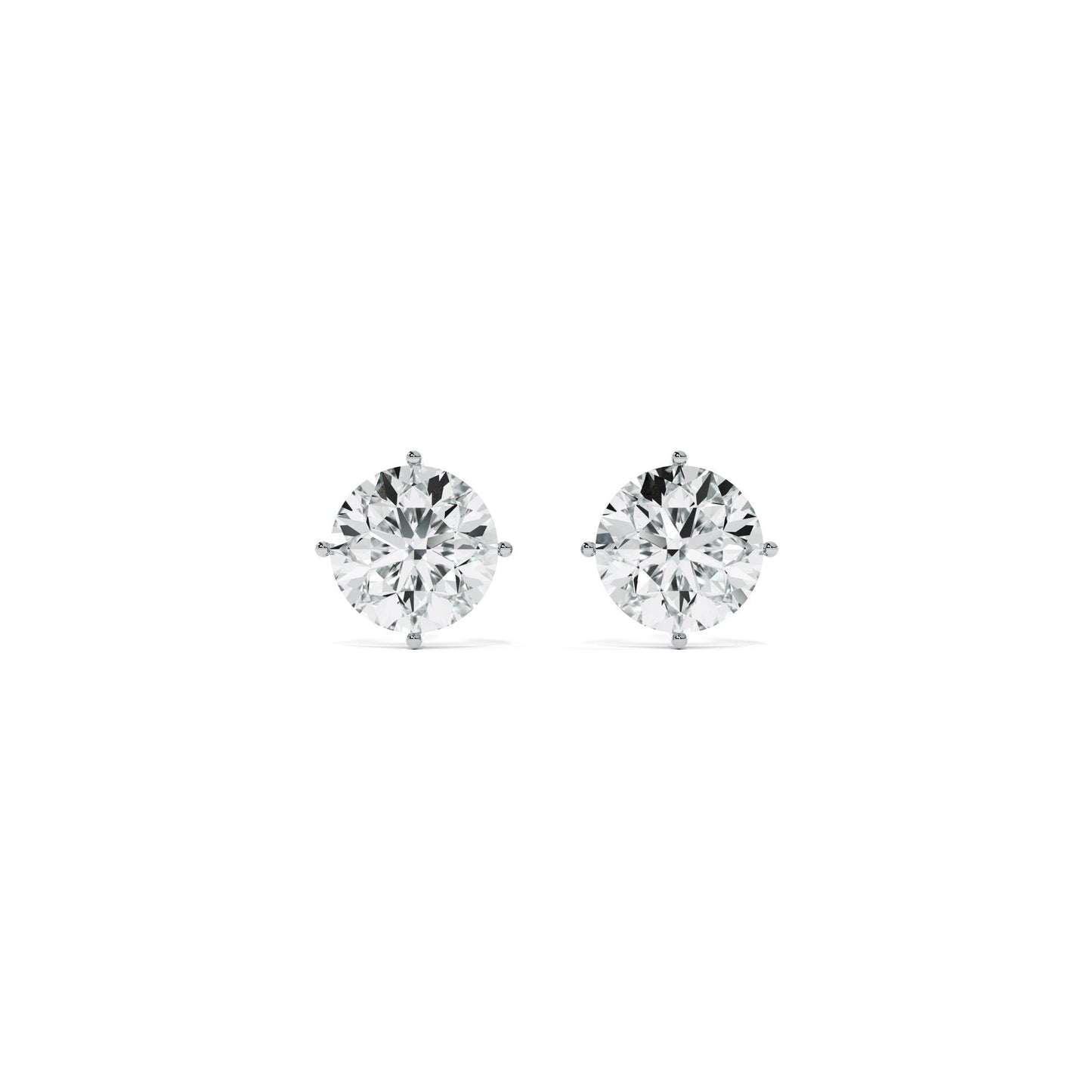 2 Carat 9KT Gold Lab Grown Diamond Solitaire Earrings