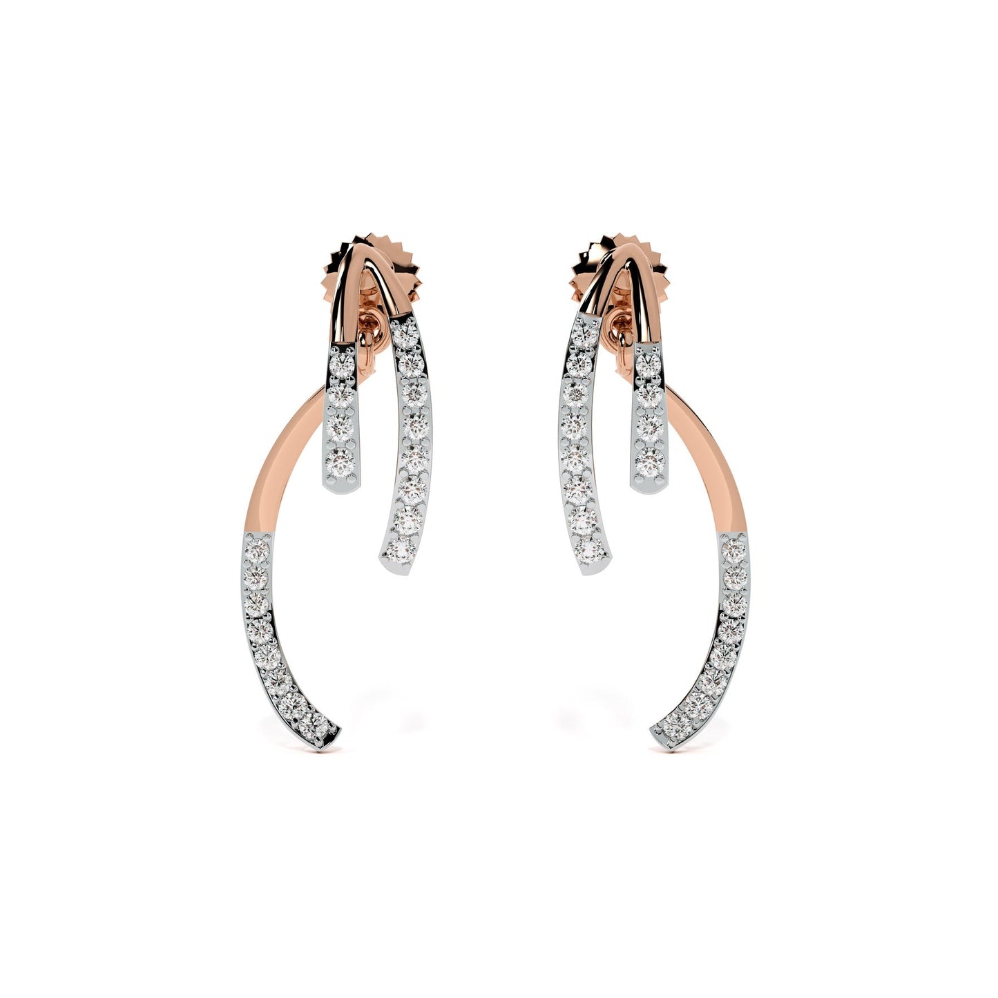 Tassel 9KT Gold Lab Grown Diamond Earrings