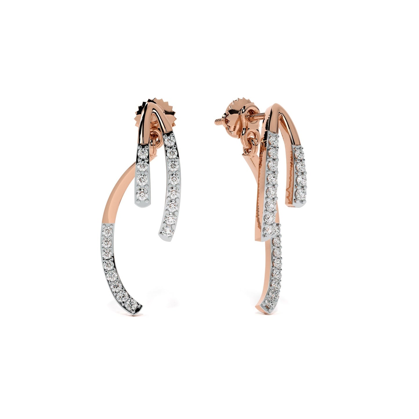 Tassel 9KT Gold Lab Grown Diamond Earrings