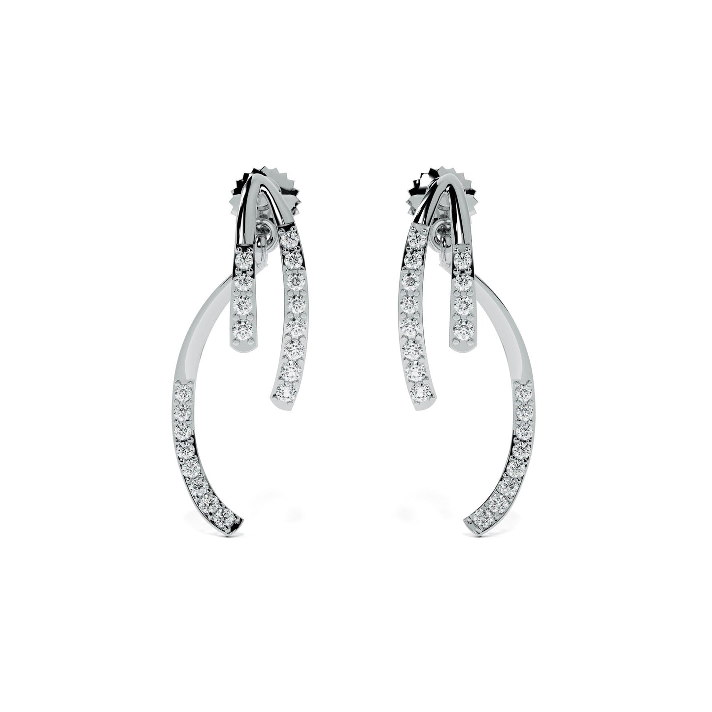 Tassel 9KT Gold Lab Grown Diamond Earrings