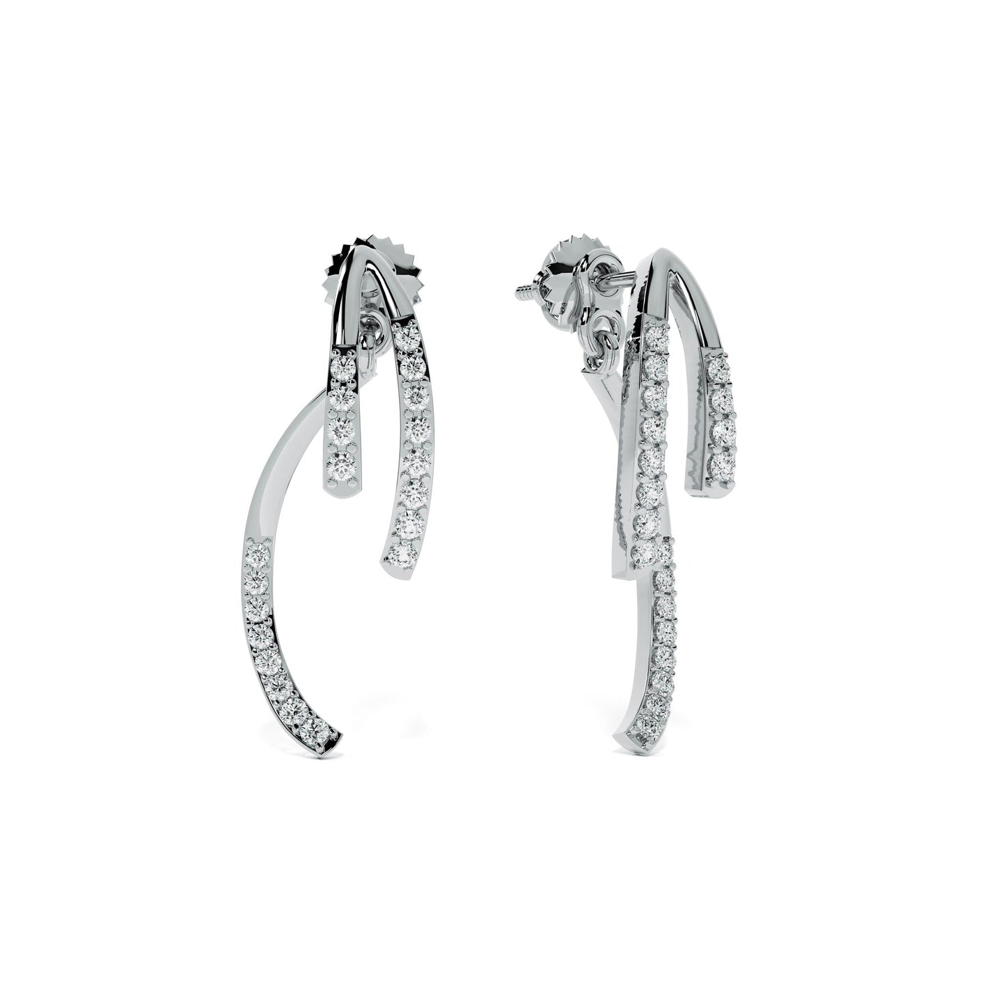 Tassel 9KT Gold Lab Grown Diamond Earrings