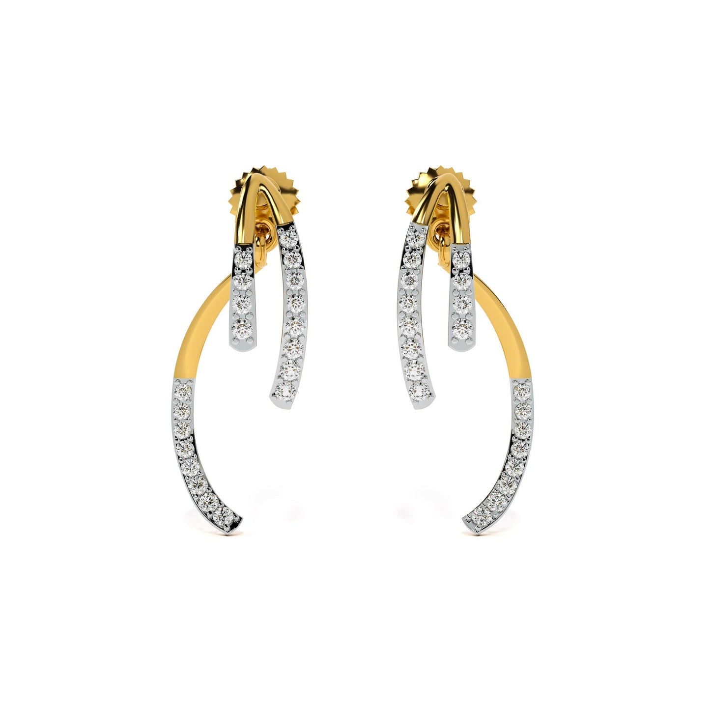 Tassel 9KT Gold Lab Grown Diamond Earrings