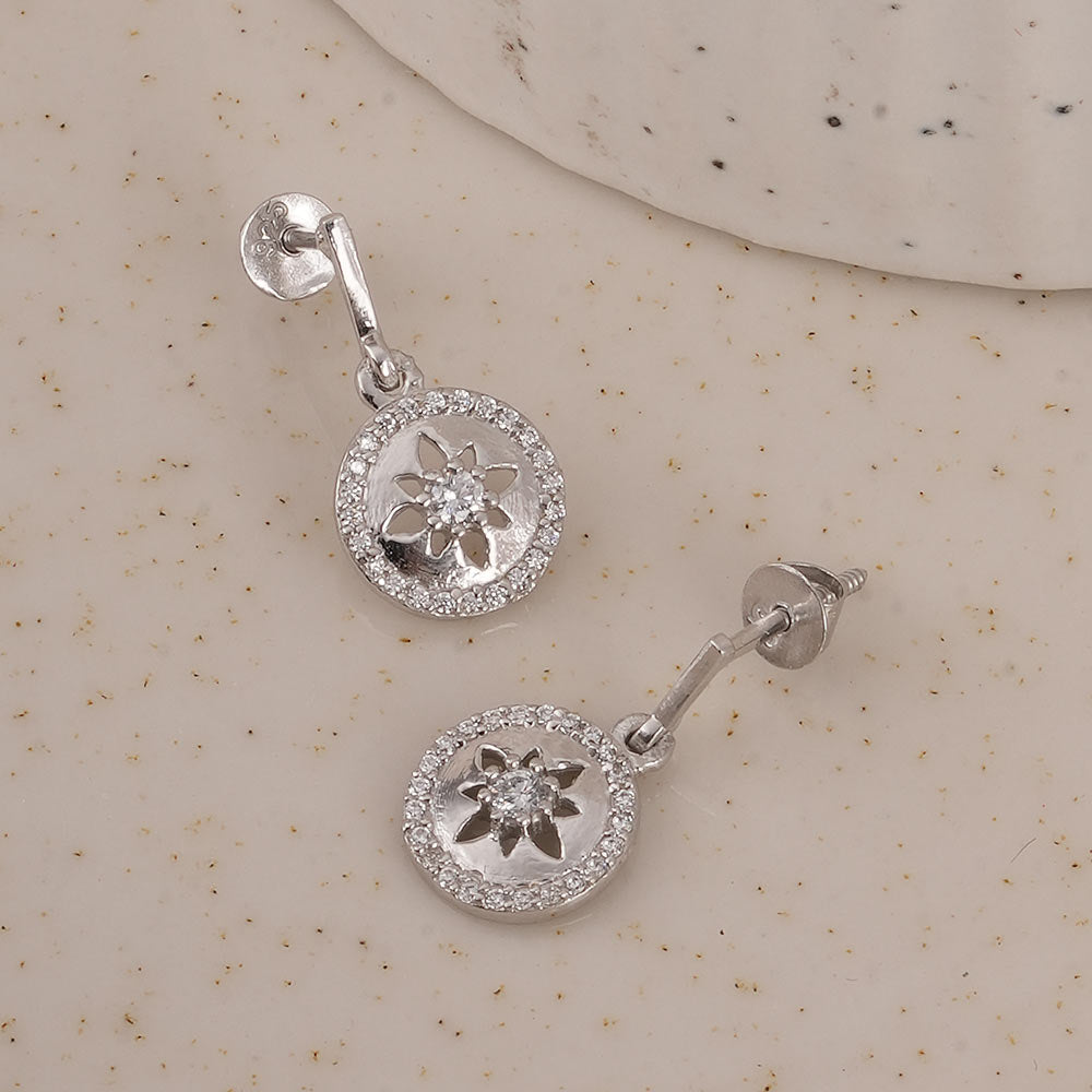 Starburst 925 Sterling Silver Drop Earrings