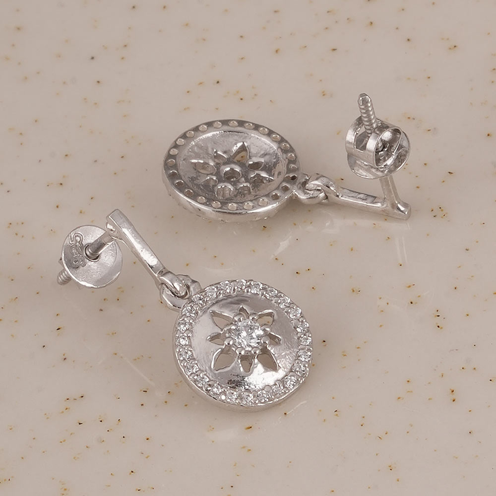 Starburst 925 Sterling Silver Drop Earrings