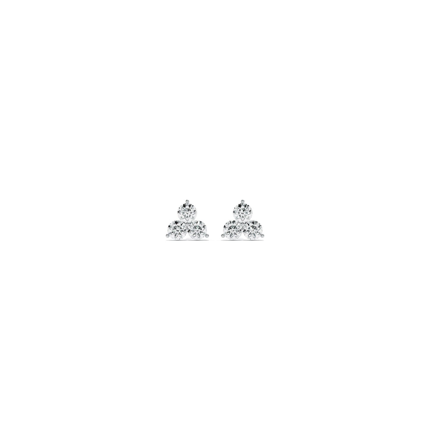 Trio Spark 9KT Gold Lab Grown Diamond Stud Earring
