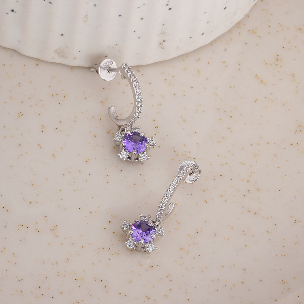 Twinkling Star 925 Sterling Silver Earrings