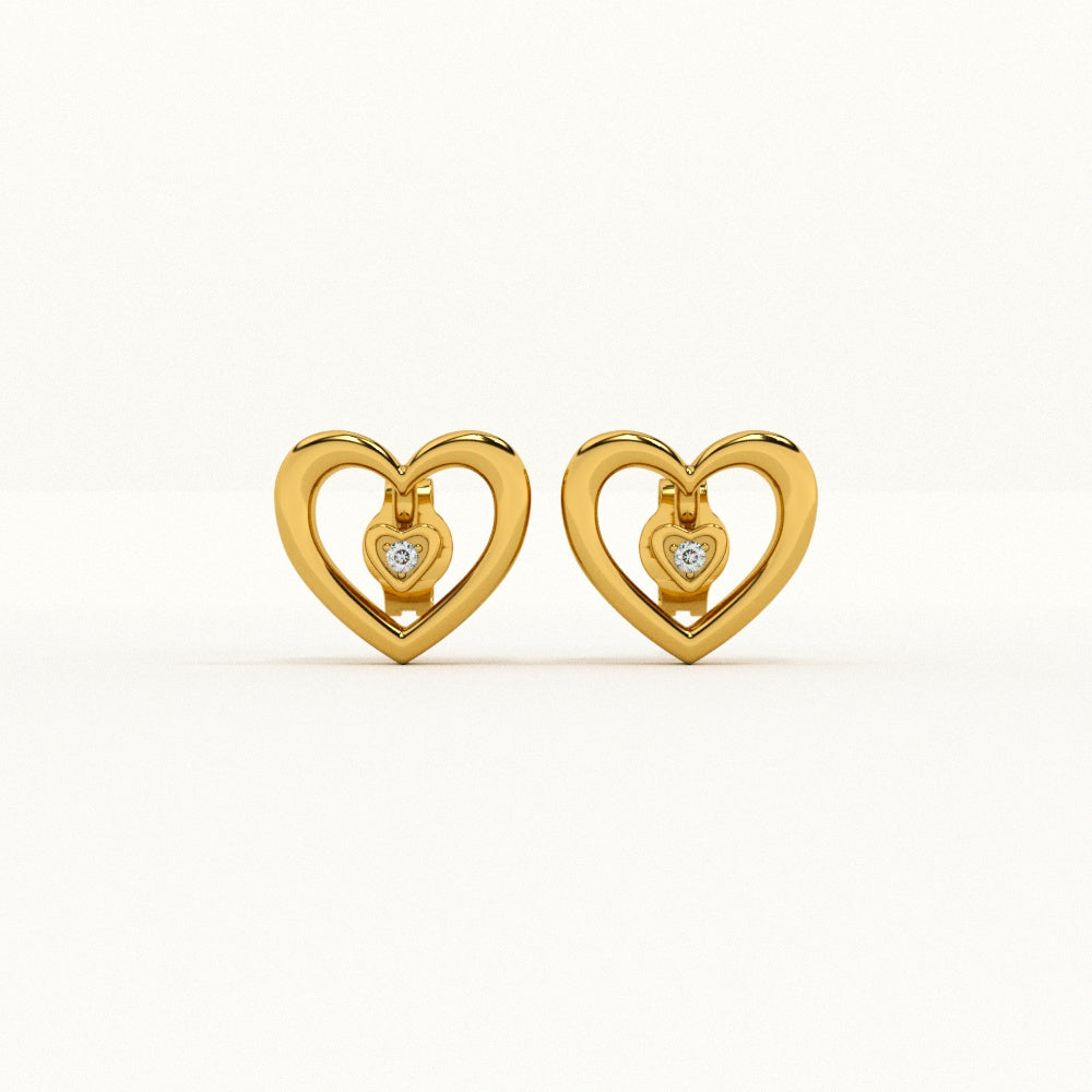 Love's Glow 9KT Gold Lab Grown Diamond Stud Earring