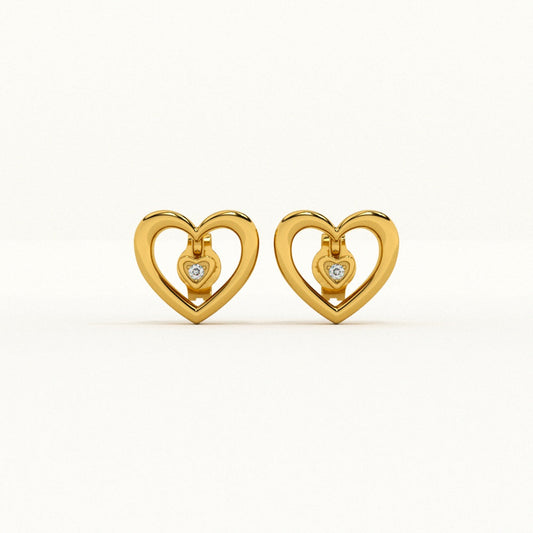 Love's Glow 9KT Gold Lab Grown Diamond Stud Earring