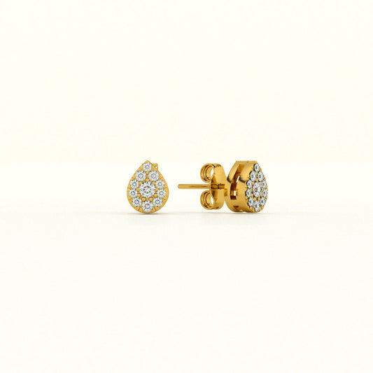 Dewdrop Elegance 9KT Gold Lab Grown Diamond Stud Earring