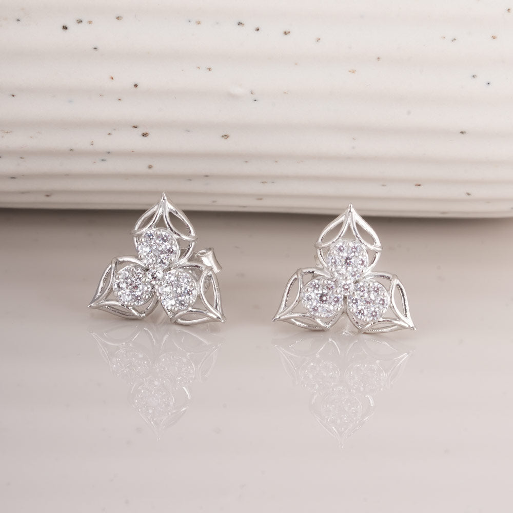 Leaf 925 Sterling Silver Stud Earrings