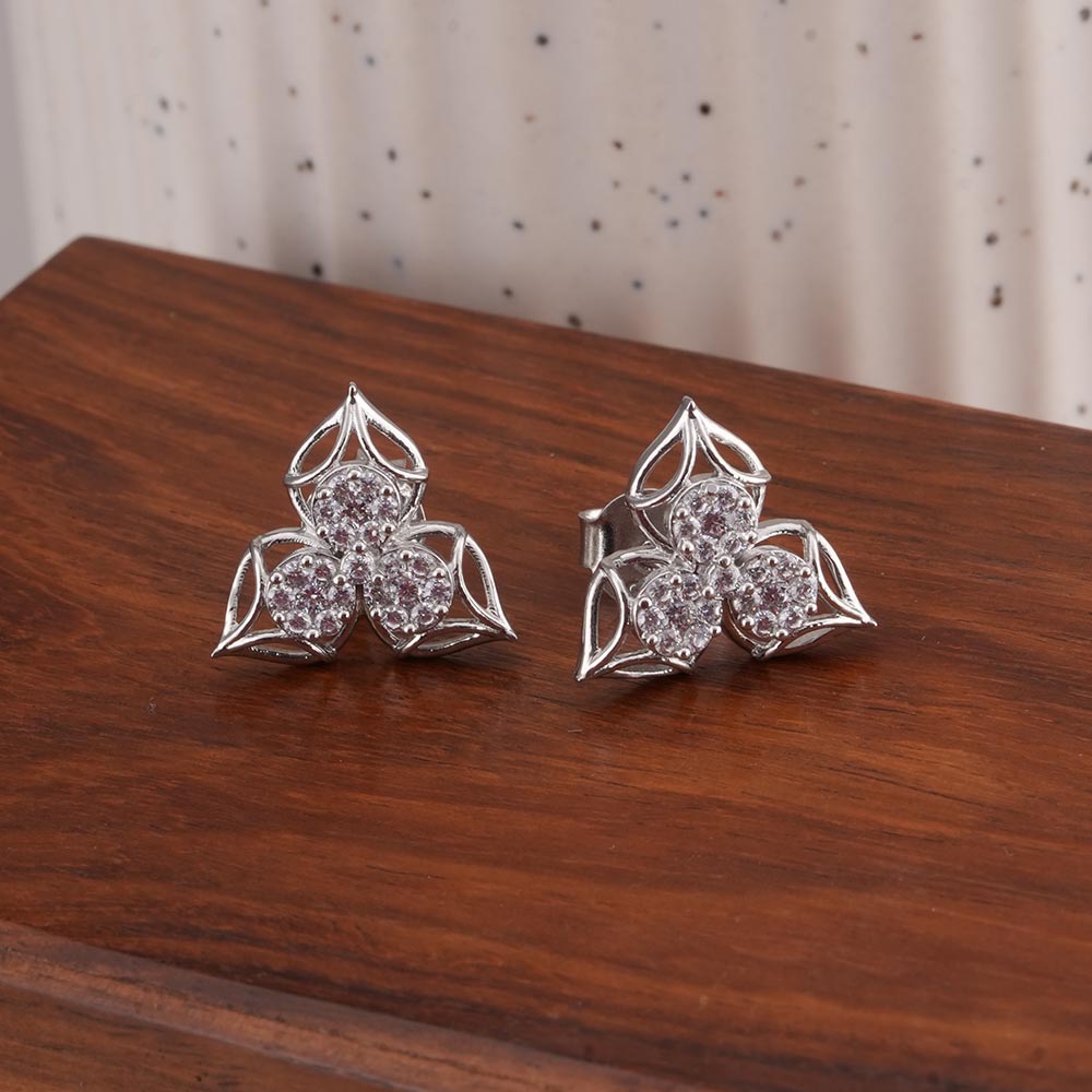 Leaf 925 Sterling Silver Stud Earrings