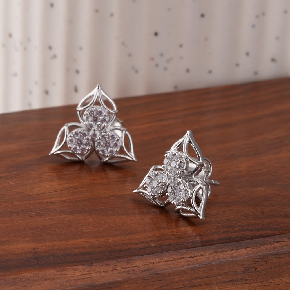 Leaf 925 Sterling Silver Stud Earrings