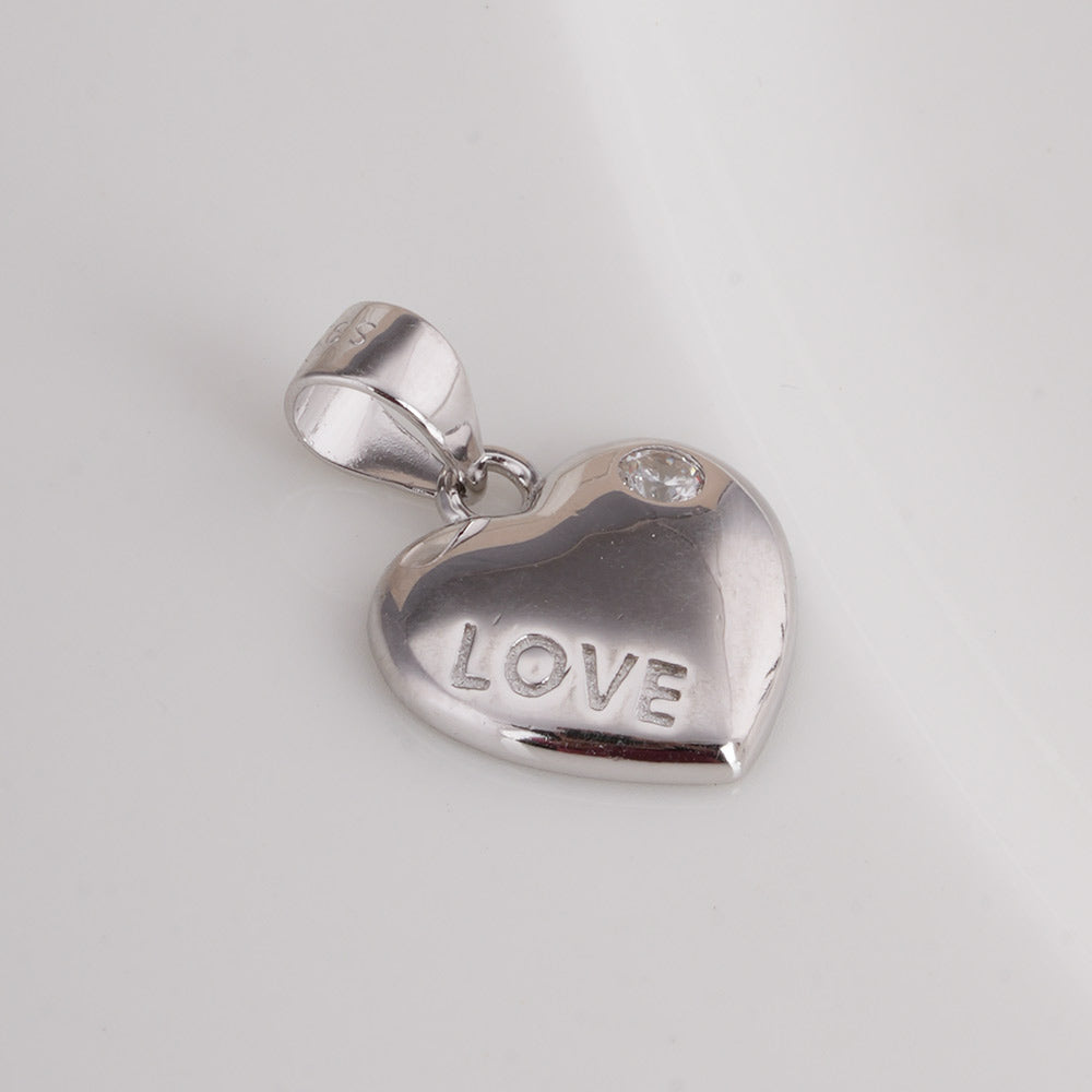 Eternal Love 925 Sterling Silver Pendant and Earring Set