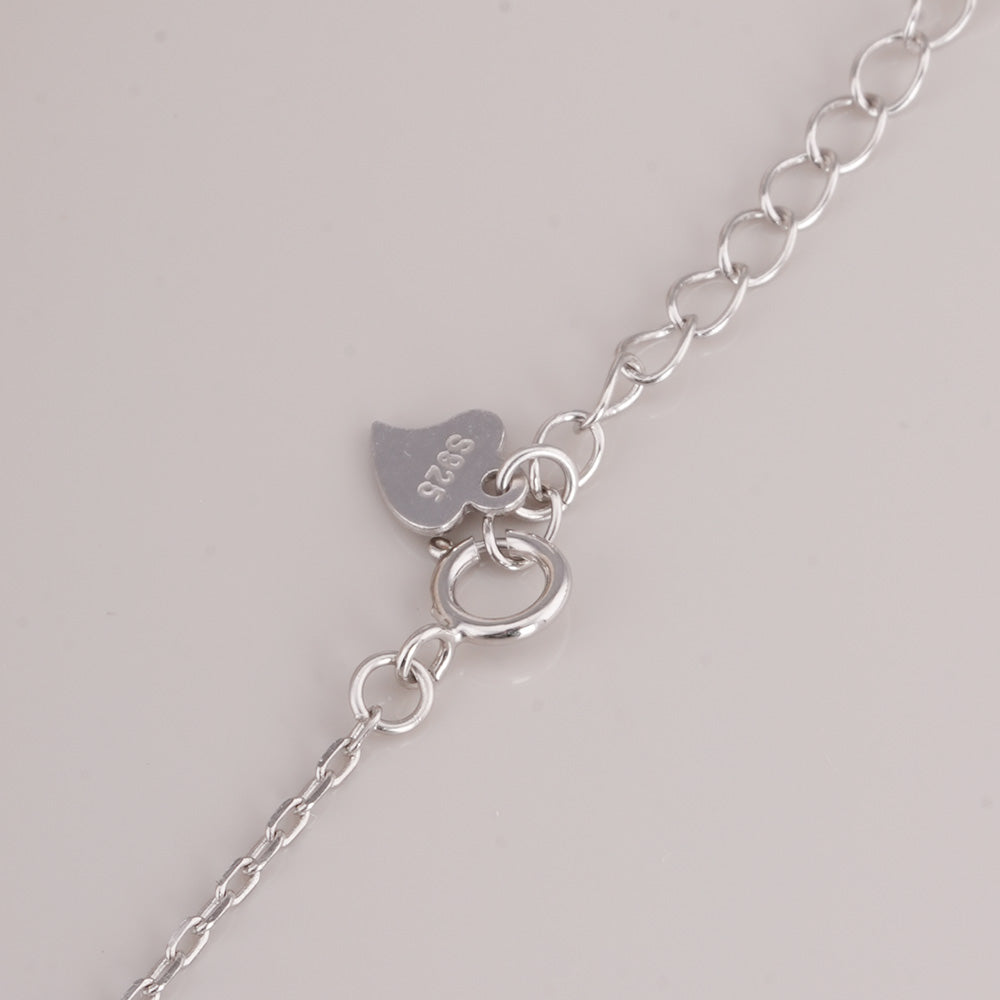 Minimalist Evil Eye 925 Sterling Silver Necklace